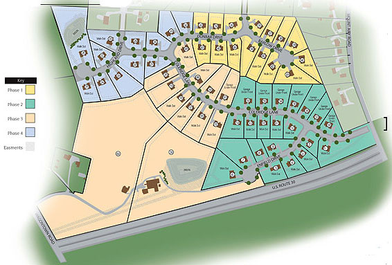 Plot Plan of New Home Construction Communities in
Valley Township, Chester County, PA