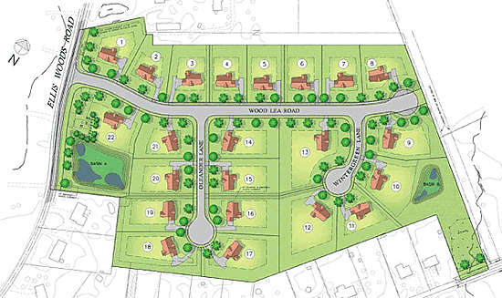 Plot Plan of New Home Construction Communities in
East Coventry Township, Chester County, PA