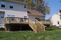 Pressure Treated Deck Side View