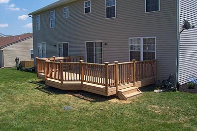 Pressure Treated Deck Front View