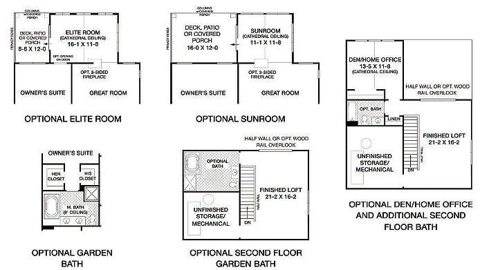 Ascot Floor Plan Options