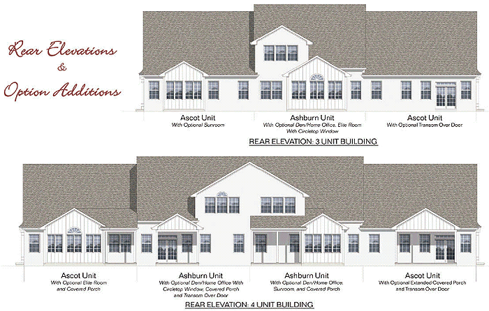 Rear Elevations at Harrington Village