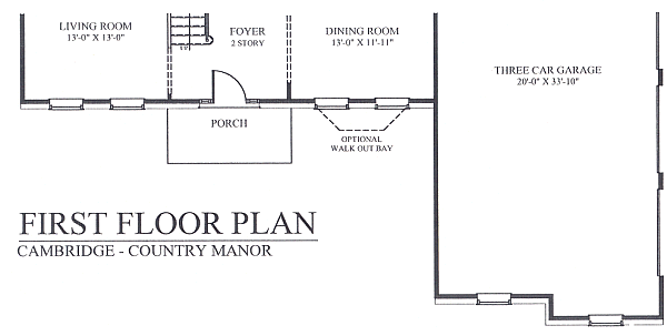 Country Manor 1st Floor Plan