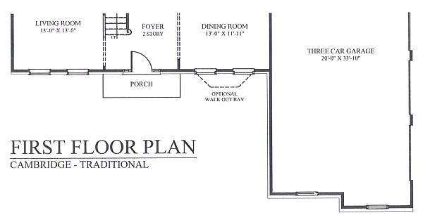 Traditional 1st Floor Plan