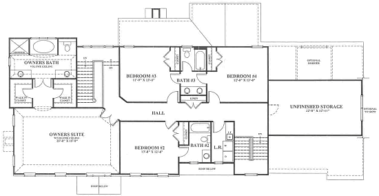 Traditional 2nd Floor Plan