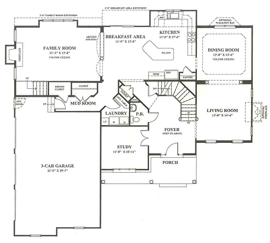 Devonshire Traditional 1st Floor Plan