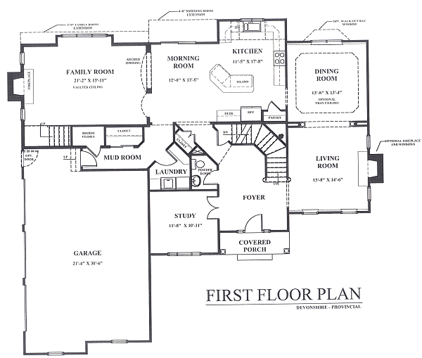 1st Floor Plan Options