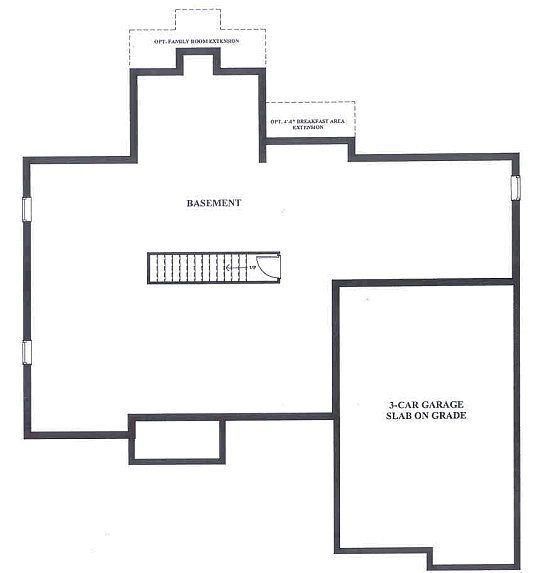 Normandy English Country Manor Foundation Plan