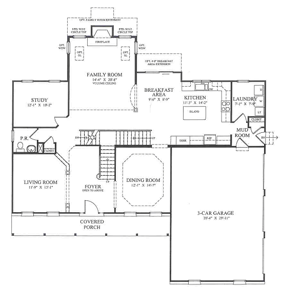 Normandy Farmhouse 1st Floor Plan