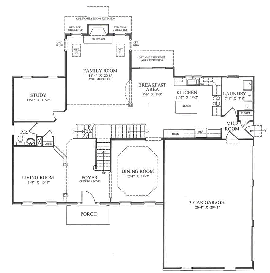 Traditional 1st Floor Plan