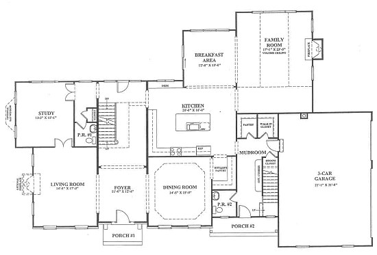 Traditional 1st Floor Plan