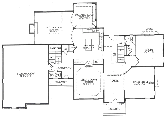 English Country Manor 1st Floor Plan