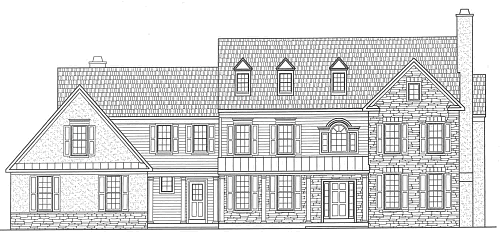 Farmhouse Country Manor Elevation