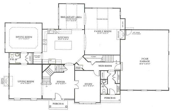 Country Manor 1st Floor Plan