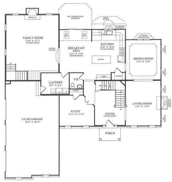 Wilshire Traditional 1st Floor Plan