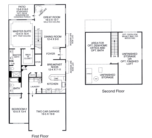 First and Second Floor Plans