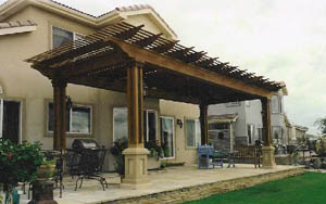 Example of a Shade Structure Pergola with Custom
Pillars