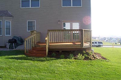 Pressure Treated Deck Front View