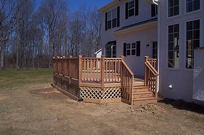 Pressure Treated Deck Front View