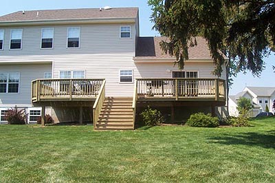 Pressure Treated Deck Front View